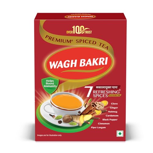 Wagh Bakri Masala Chai Spiced Tea - 250g Unique Blend of 7 Refreshing Spices