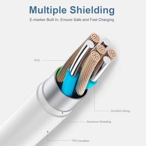 Image of The Black Store Original 45W USB-C Charger with Cable Compatible with Nothing Phone 3a Super Fast Power Adapter & Type-C Charging Cable for Daily Use