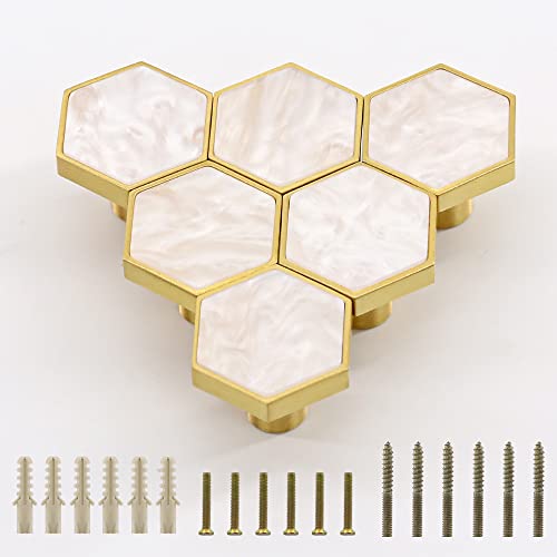EVERGD 25mm Pure Copper Handle Shell Brass Gold Wardrobe Kitchen Cabinet Door Knobs Drawer Cupboard Hardware Pull Handle Clothes Coat Hook Modern Simple (White