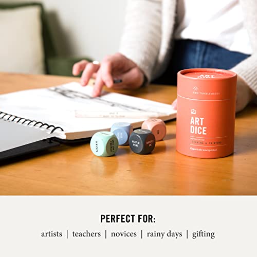 Two Tumbleweeds Art Dice – Drawing &amp; Painting Game for Adults, Artists &amp; Teachers – Set of 9 Dice for Creative Inspiration – Drawing Prompts for Studio and Classroom – Gift for Artist – 1+ Players