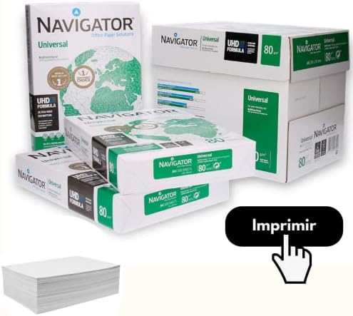 Papel Navigator DIN A4 multifunción 80gr - 5 paquetes (2.500 foli...