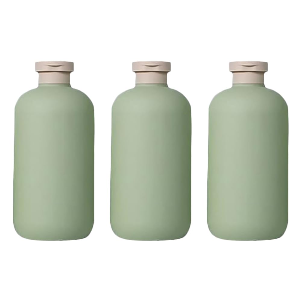 FRCOLOR 3 Stück Quetschflaschen Mit Klappdeckel 500 Ml Wiederverwendbare Und Nachfüllbare Reiseflaschen Kunststoff Für Cremes Lotion Shampoo Spülung