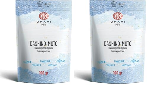 Umami Dashino-moto (Granulado para caldo) - 100 g - Elaborado por japoneses, procedente de pesca sostenible, secado lento y delicado (Paquete de 2)