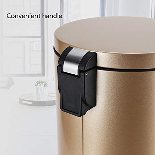 Caneca de basura de acero inoxidable 12L con tapa y pedal miniatura 5