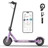 Doulve Electric Scooter, Electric Scooter Adults with Light System, 350W Motor, Max 21 Miles Long Range, Top 19Mph Speed, 8.5' Solid Tires, Portable Folding Commuting with Dual Braking System，Purple