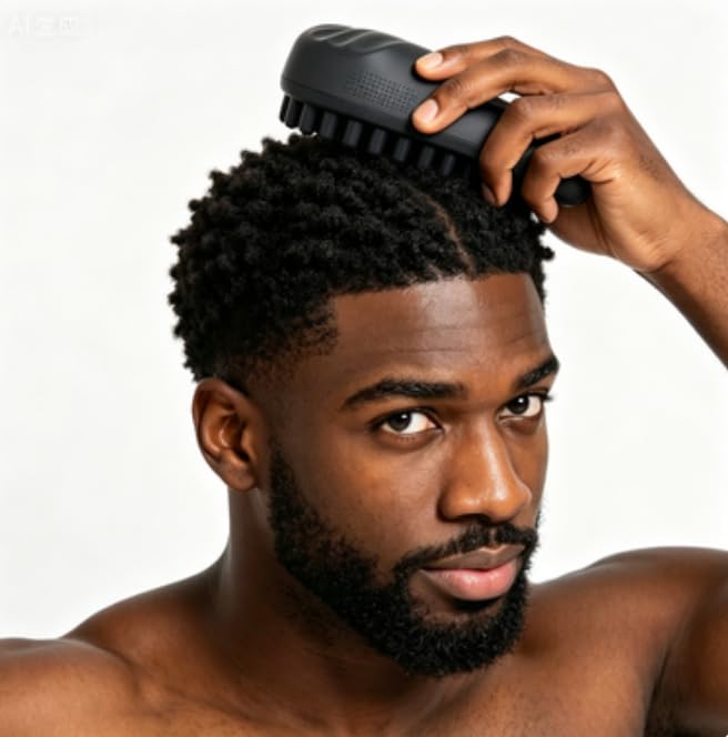 Luxury Rubber Curling Hair Brush - Premium Twist Tool for Afro Hair，Quick & Easy Styling，Washable Twist Styling Tool for Curly, Black (Large) image 5
