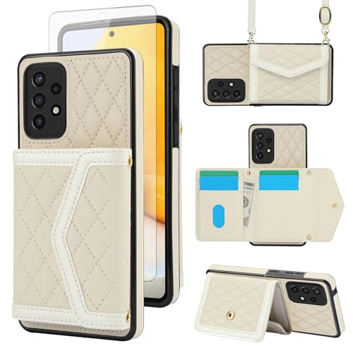 Étui portefeuille Samsung Galaxy A52S 5G antichoc avec verre trempé et blocage RFID