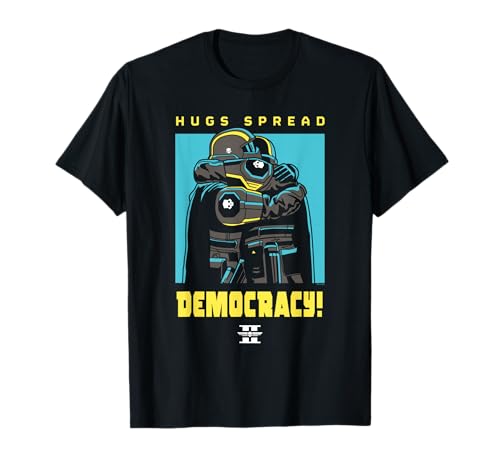 Helldivers 2 PlayStation Video Game Hugs Spread Democracy T-Shirt