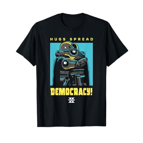 Helldivers 2 PlayStation Video Game Hugs Spread Democracy T-Shirt