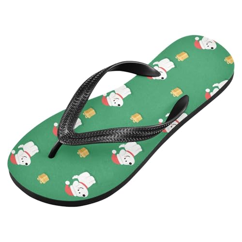 Women Beach Summer Casual Flip Flop Dog Christmas Gift GreenQuick Dry Sandals Slipper for Men A2301282