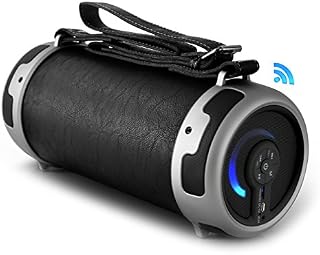 Pyle Portable Speaker, Boombox, Bluetooth, Rechargeable Battery Digital Sound Amplifier, SD/FM Radio, 2.1