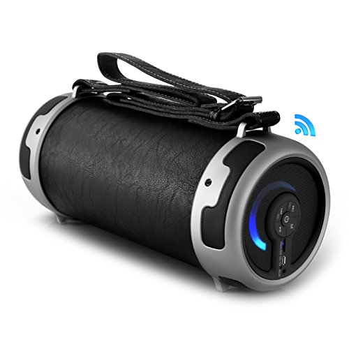Pyle Portable Speaker, Boombox, Bluetooth, Rechargeable Battery Digital Sound Amplifier, SD/FM Radio, 2.1