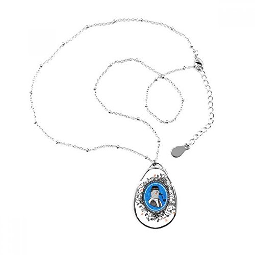 Collier motif oiseau et cadre baroque un cadeau d'anniversaire original