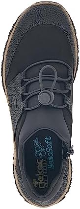 Rieker Women's Low-Top Sneakers, Black Schwarz Schwarz Schwarz 00, 8.5 | Image 4