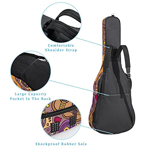 Housse guitare imperméable avec fermeture éclair robuste pour folk et classique - 3