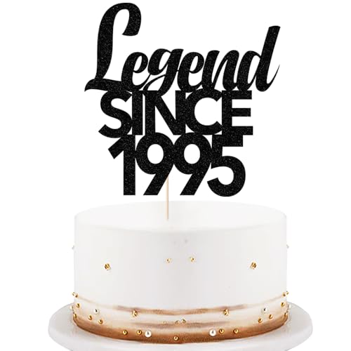 Decoración para tartas de 30 cumpleaños, diseño de leyenda negra desde 1995, Hello 30, divertido 30 y fabuloso 30 aniversario de boda, suministros de decoración de pasteles para hombres y mujeres