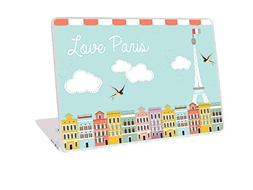 Image of Love Paris 11.6 inch 12.1 inch 13 inch 13.1 inch 13.3 inch 14 inch 15 inch 15.4 inch 15.6 inch Laptop Notebook Vinyl Skin Sticker Cover Art Decal Protector Cover Case for 11.6 inch -15.6 inch Inch Toshiba Hp Samsung Dell Apple Acer Leonovo Sony Asus Laptop Notebook.