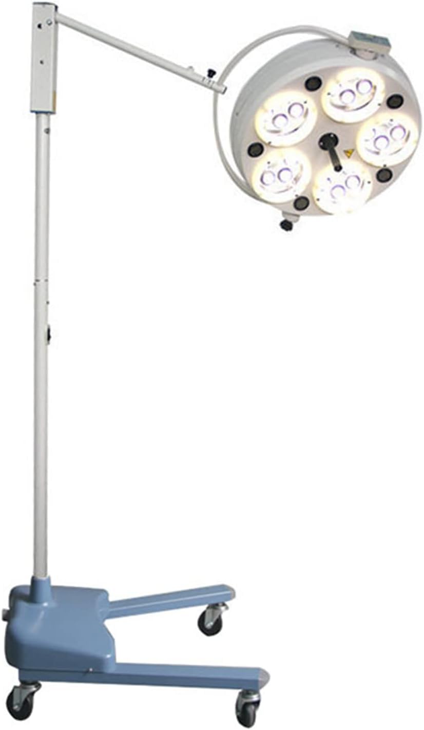 EustomA 5 Holes LED Light Shadowless Examination Premium Ceiling-Mounted Floor Lamp Exam Cold Light 25LED Bulbs 360°Rotation FKLED-5 (Floor Lamp)