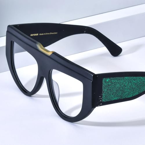 Image of HEPIDEM Multicolor Acetate Glasses Frame Women Oversize Vintage Round Eyeglasses Optical Spectacles 9271