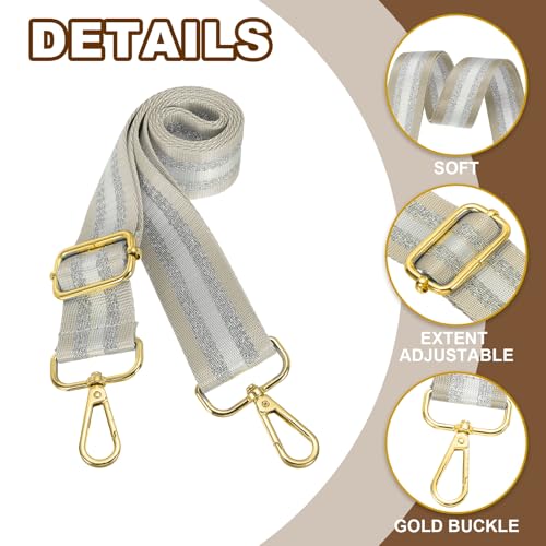Image of PATIKIL Purse Strap, Wide Shoulder Strap Adjustable Crossbody Bag Straps Universal Replacement Shoulder Bag Belt for Women's Handbags Canvas Guitar Bag Backpack, Dark Khaki