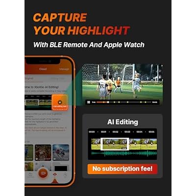 XbotGo AI Sports Gimbal ، Auto Sports Gimbal Camera for Team Tracking ، AI-Axis Gimbal Stabilizer for Basketball & Soccer Recording ، Live Streaming ، Portable & Foldable ، دعم iOS Android