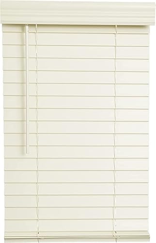 Lotus & Windoware Cordless 2" Faux Wood Blind 32" Wide X 72" Long, Alabaster, Smooth (Fcx3272Al) - 32" X 72",Alabaster - 32 X 72,Alabaster #TOP3