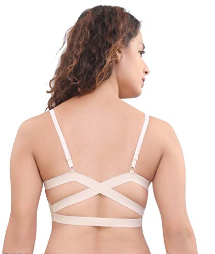 Image of PLUMBURY Women's Spandex & Polyamide Padded Bralette Bra