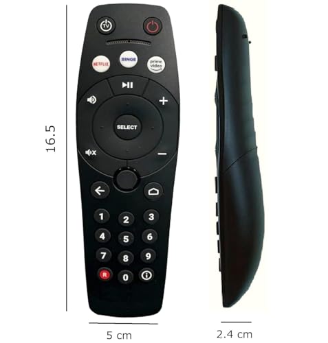 Image of BLACKSHEEP Compatible with Tata Sky Binge Plus Remots hd for Set up Box Remots - Tata Sky DTH Remots Control - Without Voice - Hotkeys Prim Video and Netfix- Your Old Remots Must be Exactly Same