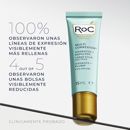 RoC - Multi Correxion Hydrate + Plump Crema de Ojos - 3 en 1 - Levanta y Reafirma el Contorno de Ojos - con Ácido Hialurónico - 15 ml - imagen 4