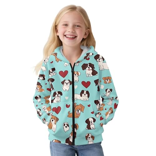 Upetstory Kids Zip Up Hoodies Hooded Sweatshirt for Girls Boys