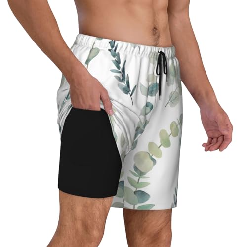 Maillot de bain imprimé feuilles d'eucalyptus doublure de qualité - 2