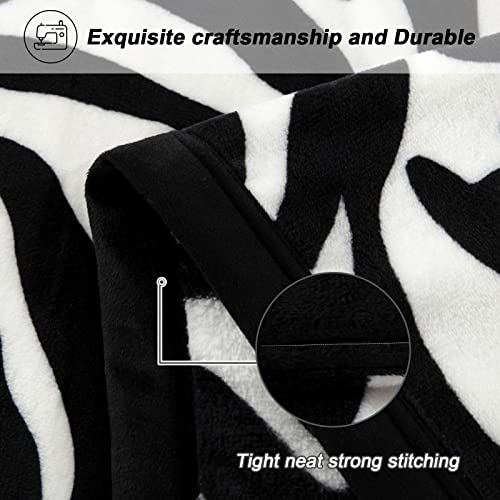 Throw Blanket Zebra Stripe Printed Sherpa Blanket For Kids Teens Adults Soft Microfiber Blanket For Bed Couch 50"X60" #TOP4