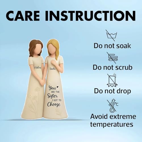 Customized 3D Acrylic Block Plaque for Soul Sisters - Personalized Friendship Gift with Hand-Holding Figurines for Birthdays and Holidays - Image 8