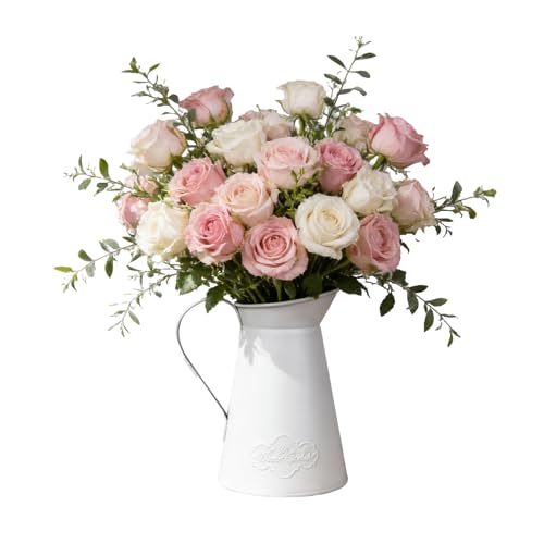 Annie Garden Rustic Metal Farmhouse Flower Pitcher...