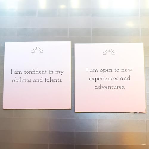 Image of inchI Am inch Affirmation Cards For The Shower - USA Made Tree-Free Waterproof & Durable, Easy To Stick And Remove To Mirror And Shower Tiles, No Adhesive Just Water