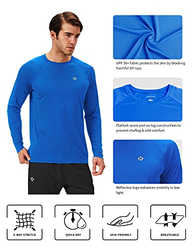 NAVISKIN Men's Rash Guard Shirts UPF 50+ Sun Protection Long Sleeve Shirts Quick Dry Lightweight