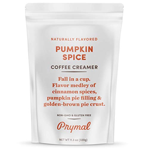 PRYMAL Coffee Creamer - Non Dairy, Keto, Sugar Free - 100% Natural, Non Refrigerated Powder with MCT - 11.3oz Bag - Pumpkin Spice Flavor