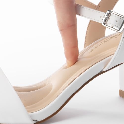 Classic Block Heel Sandals for Women, Comfortable Open Toe Low Chunky Heels [Size Runs Small, 1 Size Up]4