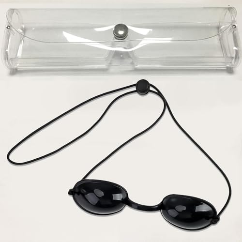 Image of IPL and ND-Yag Laser Light Protective Eyepatch Googles Silicone Soft Durable Comfortable, LED Light Shielding Eye Lap Black Safety for UV IPL Infrared LED Light Therapy (Pack of 6)