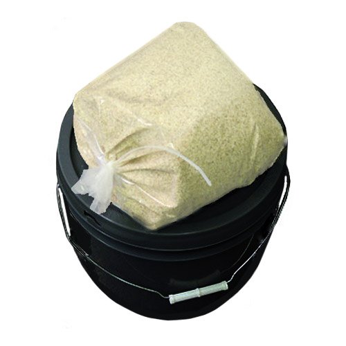 Frankford Arsenal 15 lb Bucket of Corn Cob Media for Case Tumbling, Ammo Reloading and Shooting Bags, gray, tan