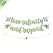 Light Green Glitter Two Infinity and Beyond Banner Pre-strung for Kids' 2nd Birthday Party Decorations