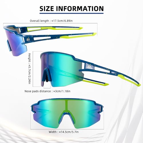 Image of ROCKBROS Polarized Sports Sunglasses Men Women - UV400 Protection Goggle with Myopia Frame for Running Cycling Driving