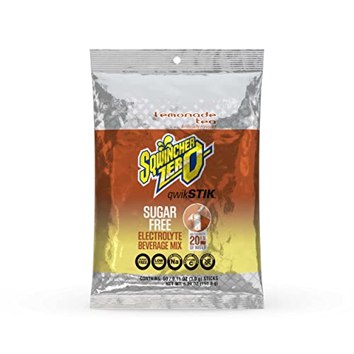 Image of Sqwincher Zero Sugar Lemonade Tea Qwik Stiks (Pack of 50) and Sqwincher Sqweeze Electrolyte Freezer Pops Variety Pack (50 Total)