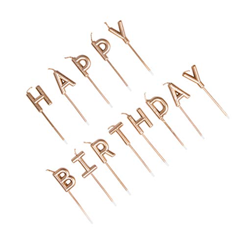 Amosfun Velas de Aniversário com Letras de Bolo, Decoração de Bolo, Velas de Bolo, Suprimentos para