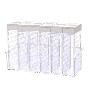 Spice Jars, 6 Pack Spice Shaker Box Seizoensgebieden Doos Spice Rack Spice Opslag Fles Jars Zout Peper Cumin Powder Box…