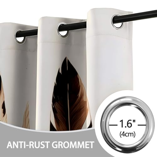 Rideau isolant contre la lumière et le froid style folklorique marron beige - 6