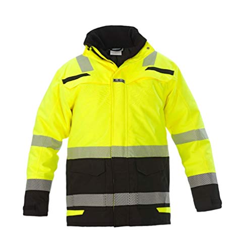 Hydrowear 072395YB Urbar RS Line Vaste voering Parka, 100% Polyester, Grote Maat, Hi-Vis Geel/Zwart