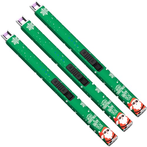 SUPRUS 3-Pack Single Arc USB Rechargeable Lighter with Safety Lock