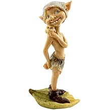 Top Collection Miniature Fairy Garden and Terrarium Pixie with Owl Figurine, Tan, Green