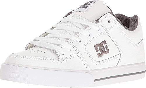 DC Pure Skate Shoe - Men's White/Battleship/White, 9.0